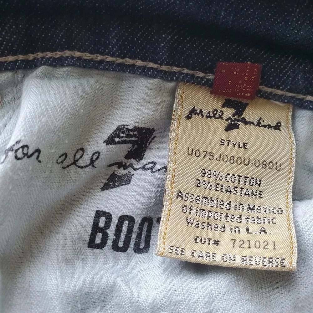 7 For All Mankind Bootcut Jeans Dark Wash Denim Womens Size 29 U075J080U-080U‎